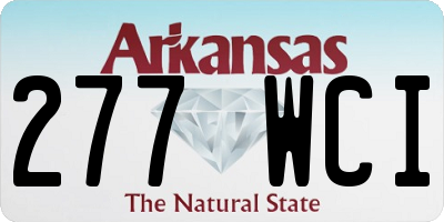 AR license plate 277WCI