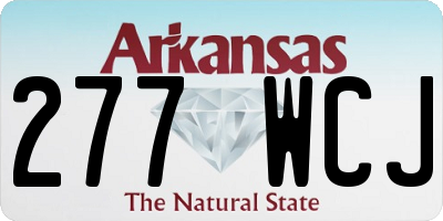 AR license plate 277WCJ