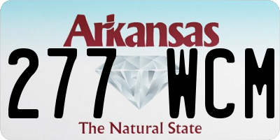 AR license plate 277WCM