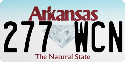AR license plate 277WCN