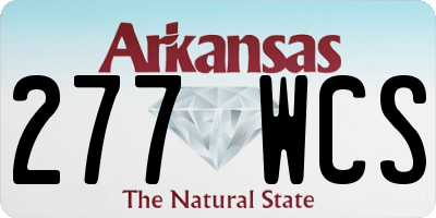 AR license plate 277WCS