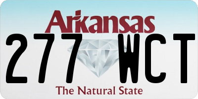 AR license plate 277WCT
