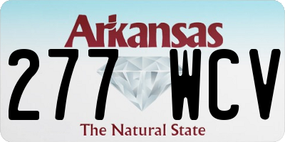 AR license plate 277WCV