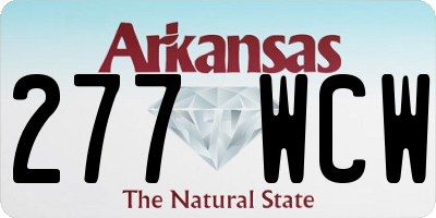 AR license plate 277WCW