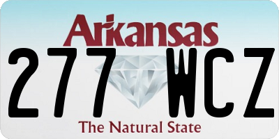 AR license plate 277WCZ