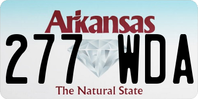 AR license plate 277WDA