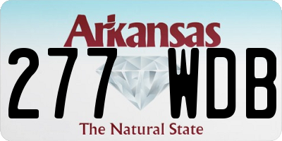AR license plate 277WDB