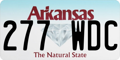 AR license plate 277WDC