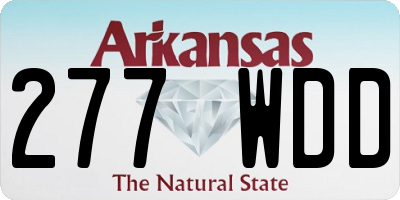 AR license plate 277WDD