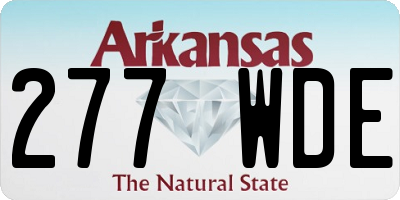 AR license plate 277WDE