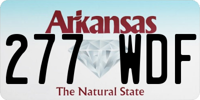AR license plate 277WDF