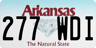 AR license plate 277WDI