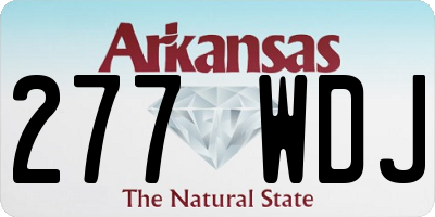 AR license plate 277WDJ