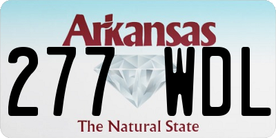 AR license plate 277WDL