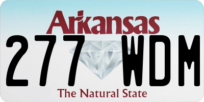 AR license plate 277WDM