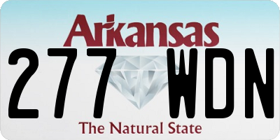 AR license plate 277WDN