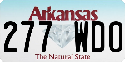 AR license plate 277WDO