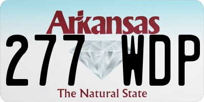 AR license plate 277WDP