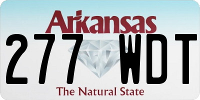 AR license plate 277WDT