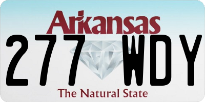 AR license plate 277WDY