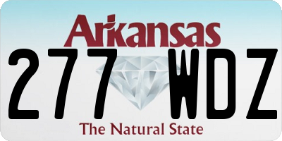 AR license plate 277WDZ