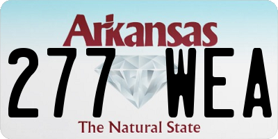 AR license plate 277WEA