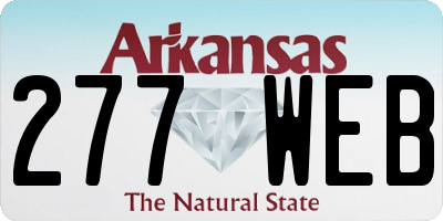 AR license plate 277WEB