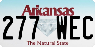 AR license plate 277WEC