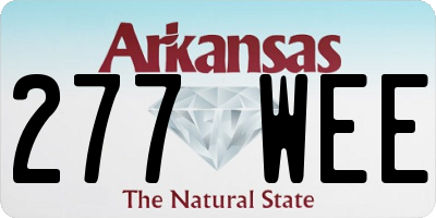 AR license plate 277WEE