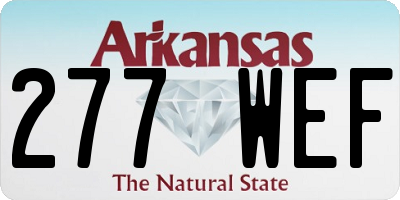 AR license plate 277WEF