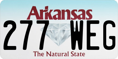AR license plate 277WEG