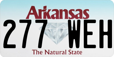 AR license plate 277WEH