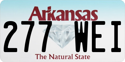 AR license plate 277WEI