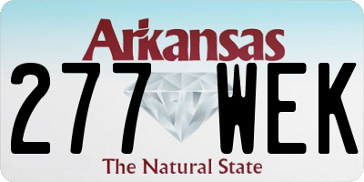 AR license plate 277WEK