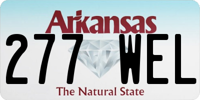 AR license plate 277WEL