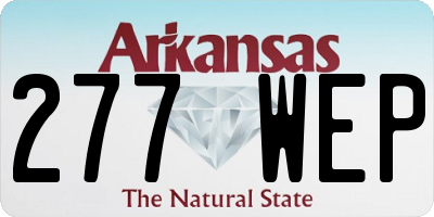 AR license plate 277WEP