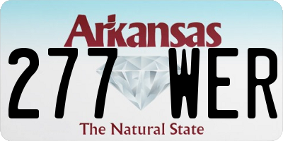 AR license plate 277WER