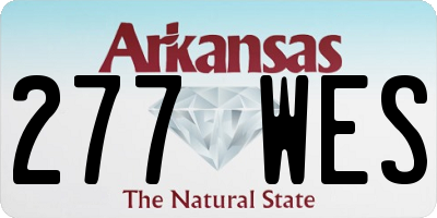 AR license plate 277WES