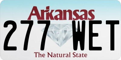 AR license plate 277WET