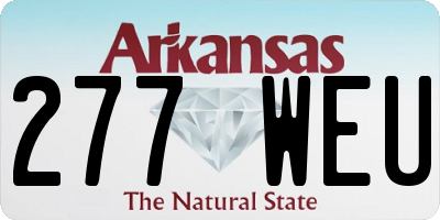 AR license plate 277WEU