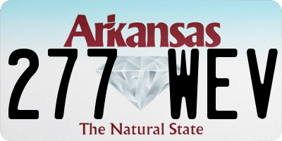 AR license plate 277WEV