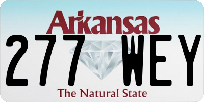 AR license plate 277WEY