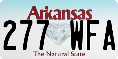 AR license plate 277WFA