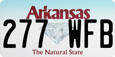 AR license plate 277WFB