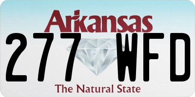 AR license plate 277WFD