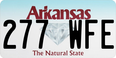 AR license plate 277WFE