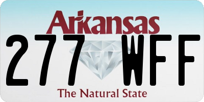 AR license plate 277WFF