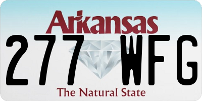 AR license plate 277WFG