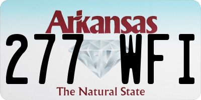 AR license plate 277WFI