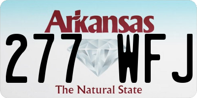 AR license plate 277WFJ